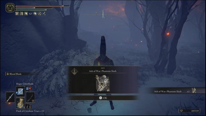 To get this ash, you need to visit the location at night, as you need to face another Night's Cavalry - Elden Ring: Ashes of War and Spirit Ashes (Forbidden Lands) - list of all - Forbidden Lands - Elden Ring Guide