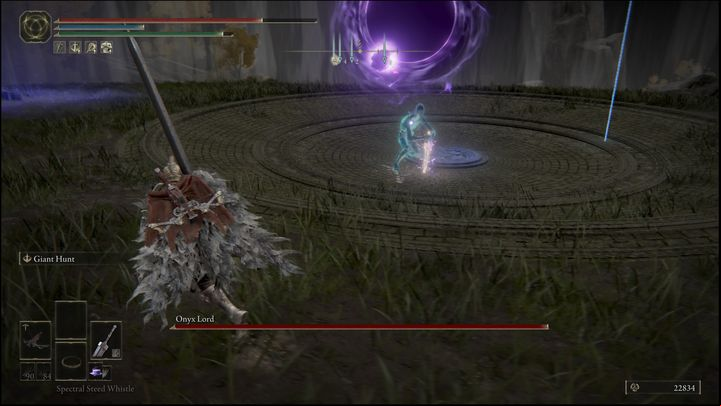 If the enemy places his sword in the ground, a shockwave is created - Elden Ring: How to beat Alabaster Lord? - Weeping Peninsula - Elden Ring Guide