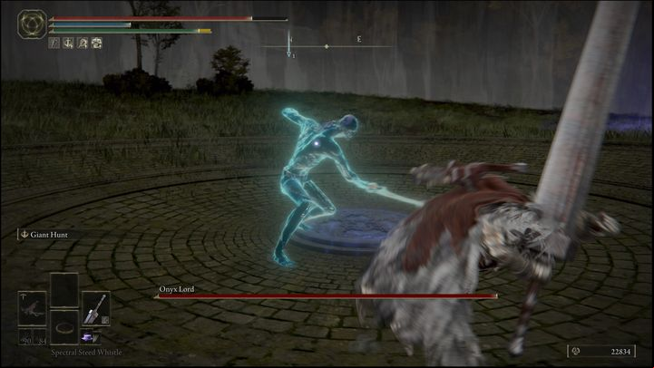 When you are in melee range, the boss will often strike with his sword - Elden Ring: How to beat Alabaster Lord? - Weeping Peninsula - Elden Ring Guide