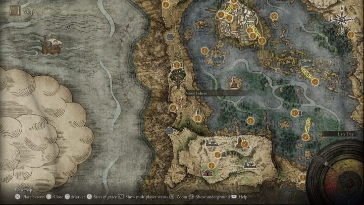 The second Avatar is stationed on the opposite side of the region, and you must head southeast - Elden Ring: How to beat Erdtree Avatar? - Weeping Peninsula - Elden Ring Guide