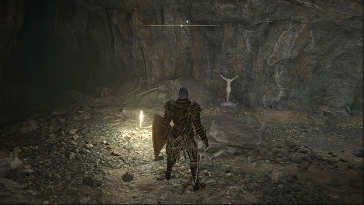 You will find the Site of Grace at the entrance to a cave carved into a steep wall - Shadow of the Erdtree: All Sites of Grace in minor regions map - Secrets and Collectibles - Elden Ring Guide