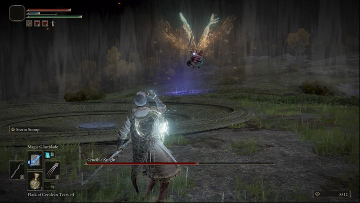 The second phase slightly changes how the battle works, as now the boss is dangerous at medium range as well - Elden Ring: How to beat Crucible Knight? - Stormhill - Elden Ring Guide