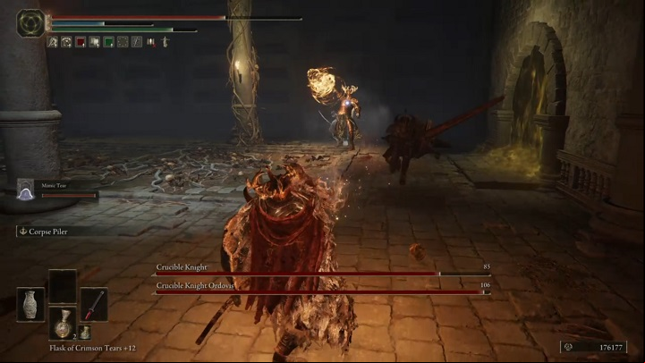 When you fight Ordovis, first eliminate the minion with the spear - Elden Ring: How to beat Crucible Knight? - Stormhill - Elden Ring Guide