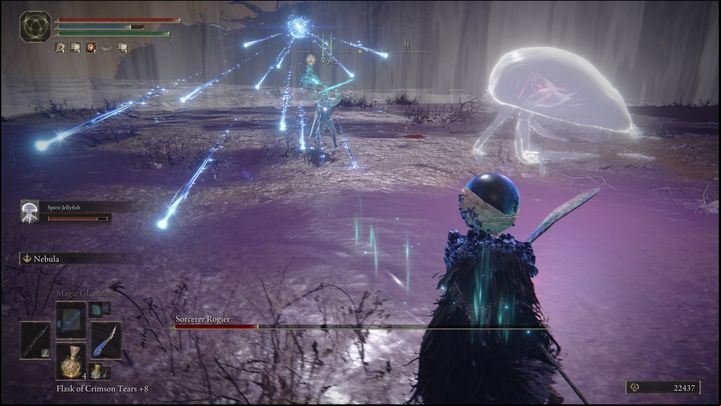 After defeating the first enemy, the second one, Sorcerer Rogier, will appear - Elden Ring: How to beat Fias Champions? - Deeproot Depths - Elden Ring Guide