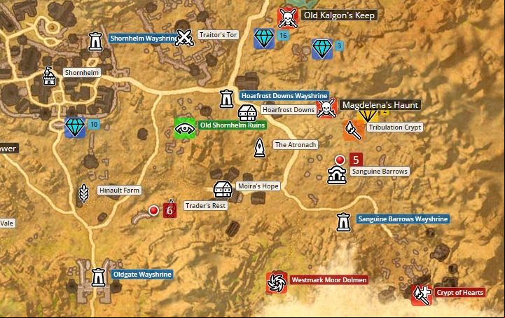 Map of Rivenspire. - Psijic Order missions in The Elder Scrolls Online Summerset - Psijic Order - The Elder Scrolls Online Guide