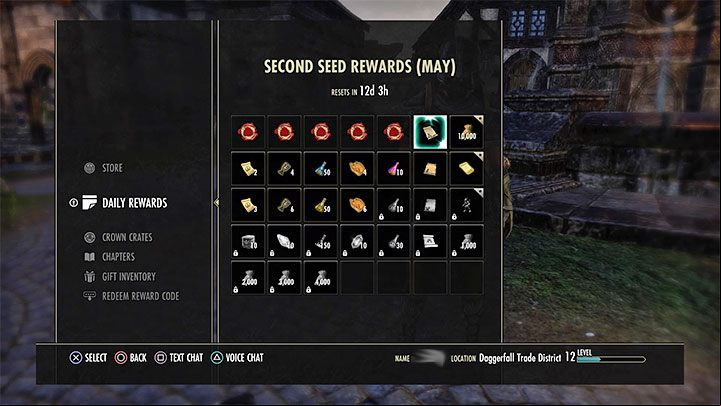 The Elder Scrolls Online rewards you for logging in to the game every day - there are Daily Rewards that reset every 24 hours - ESO: Best starting tips - Game guide - The Elder Scrolls Online Guide