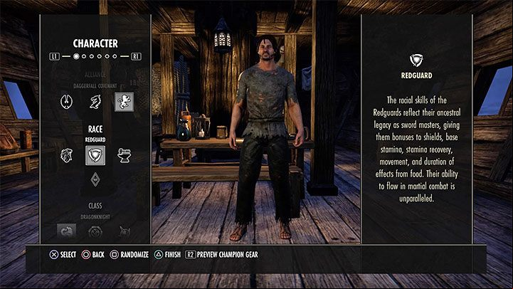 The character creator in TESO consists of seven tabs - ESO: Character creation - best first character, tips - Starting the game - The Elder Scrolls Online Guide