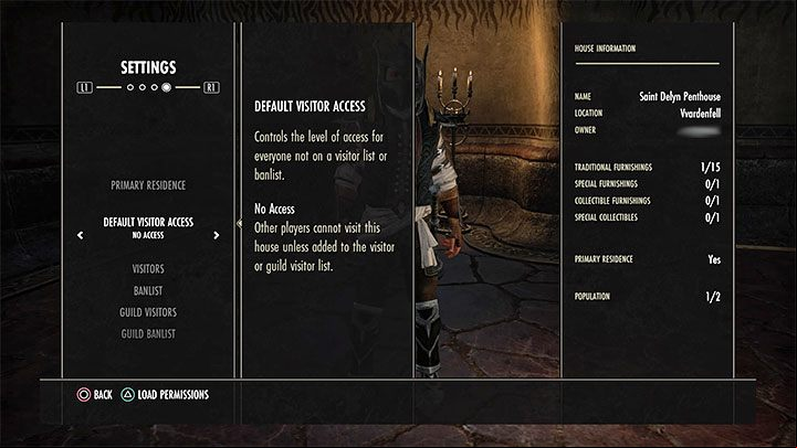 During your stay at your house you can go to the Settings tab to set the most important things regarding it - ESO: Own house, property - how to buy? - Game guide - The Elder Scrolls Online Guide