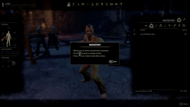 Inventory - ESO: The Hero - ESO in 10 Easy Steps - The Elder Scrolls Online Guide
