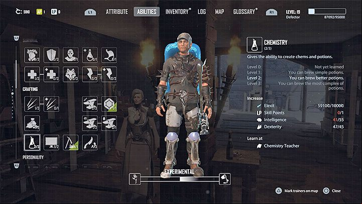 Contrary to the previous category, to brew potions you need the Chemistry skill, the equivalent of alchemy from other RPGs - Elex 2: Crafting - how to craft, types of crafting - Basics - Elex 2 Guide