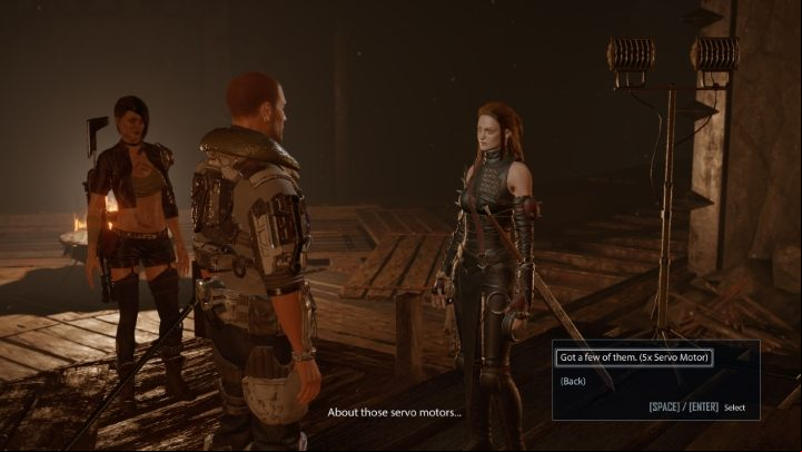 After getting 5 Servo Motors return to Ivika - you'll complete the quest and receive 750 Elexit crystals - Elex 2: Servo Motors for Ivika (Carakis) - walkthrough - Carakis - Elex 2 Guide