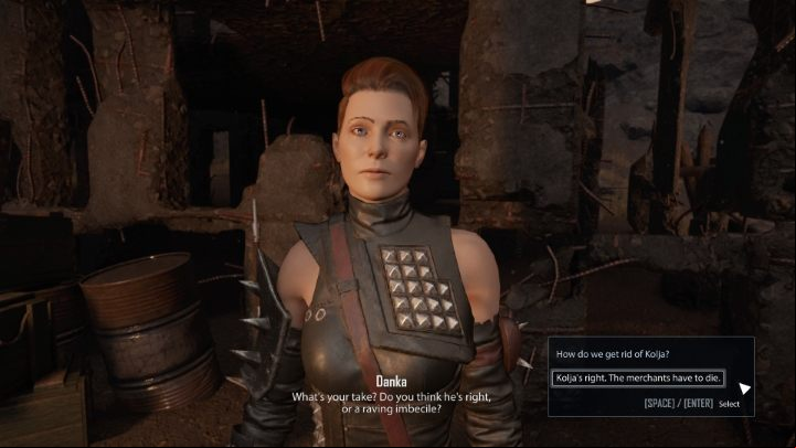 If you want to side with Kojla, tell Danka the traders must die - Elex 2: The Duties of an Overseer - Morkon - Elex 2 Guide