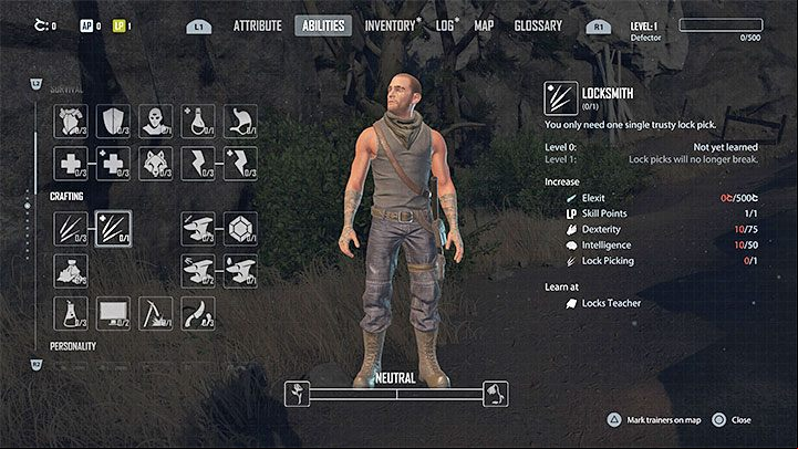 The second skill is Locksmith - Elex 2: Locks - how to open, how to use lockpicks? - Exploration of the game world - Elex 2 Guide