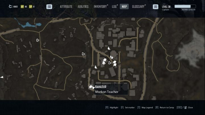 Bahadur will only train you after you the Morkons - Elex 2: Skill Trainers - list - World Map - Elex 2 Guide