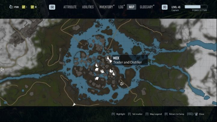 Mick owns a bar in the Crater - Elex 2: Skill Trainers - list - World Map - Elex 2 Guide