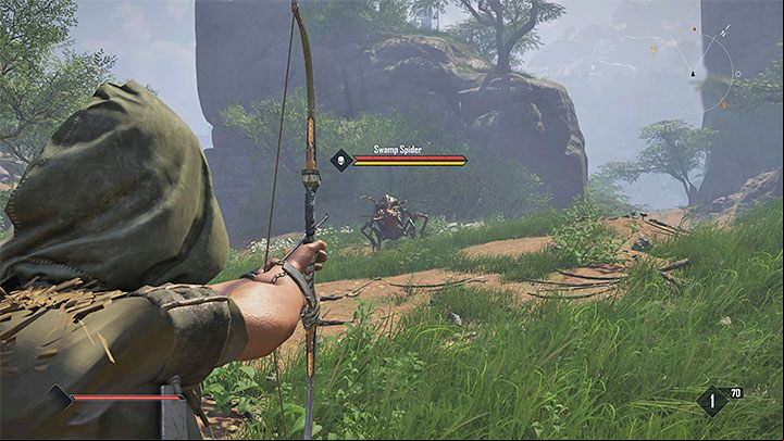 Bows and other ranged weapons are great for scouting the enemy's threat level - aiming at them from a distance will display information about them (as pictured above) - Elex 2: The beginning of the game - how to survive the beginning? - Campaign and quests - Elex 2 Guide
