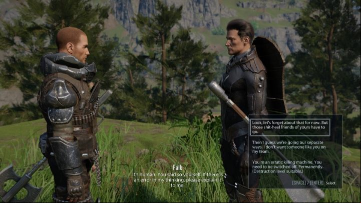 You can either forgive, banish, or kill Falk for his actions - Elex 2: Deceitful Friendship (Falk) - walkthrough - Falk - Elex 2 Guide