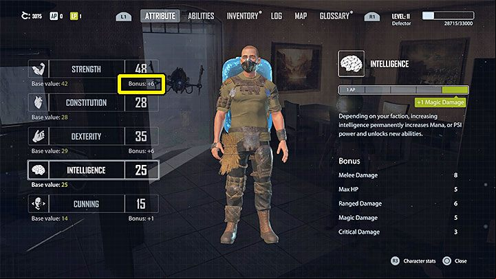 The difference between modifiers and specializations is that modifiers increase Jax's attributes - Elex 2: Specialization - how to use? - Jax and character development - Elex 2 Guide