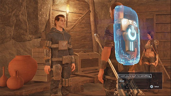 Tjark, a skill trainer, is in the Claws hideout under the Fort - Elex 2: Thieves Guild (Claws) - how to ? - Campaign and quests - Elex 2 Guide