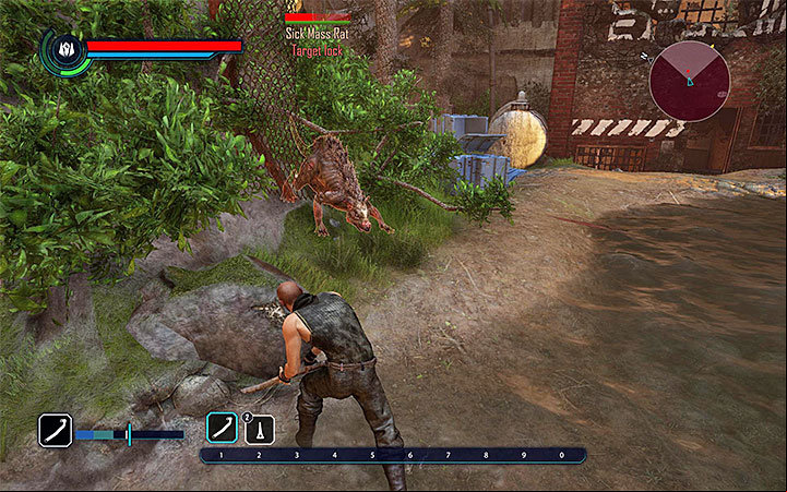 Defeating the rat isn’t hard, just make sure you dodge and parry. - Elex: Survive - Walkthrough - Chapter 1: The Hunt Begins - Elex Game Guide