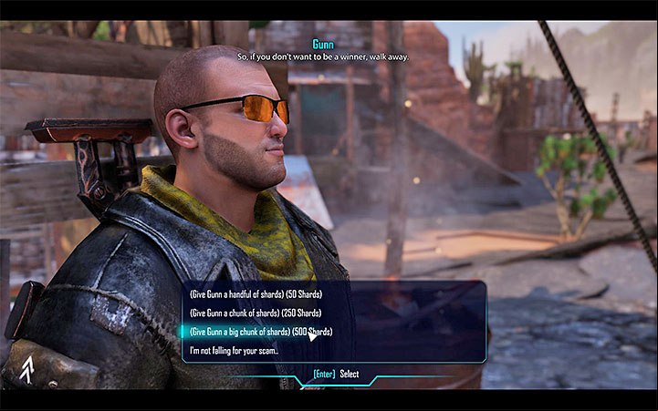 Give 500 Elexit to Gunn - Elex: Minor quests in The Fort - Walkthrough - Tavar - Elex Game Guide