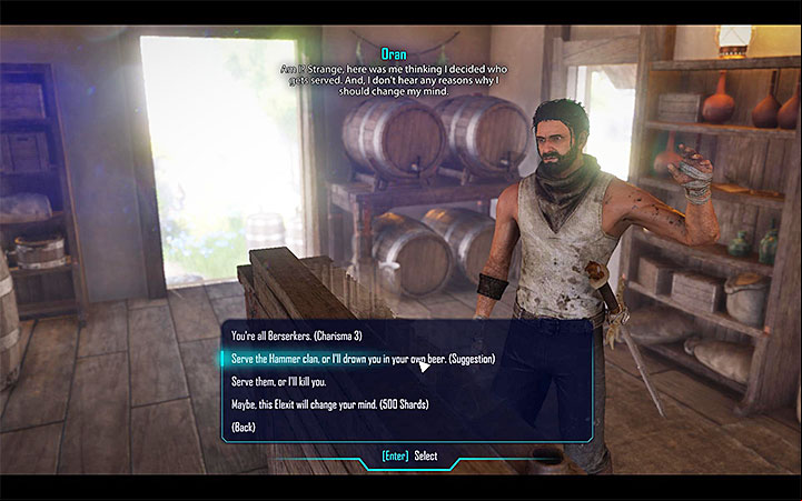You can persuade Oran to change his mind in several ways. - Elex: Minor quests in Goliet - Walkthrough - Edan - Elex Game Guide