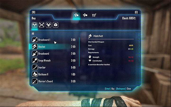 Hatchet is a good compromise - its requirements arent high and it deals more damage than the starting weapons - Elex: Where to find better weapons at the start? - FAQ - Elex Game Guide