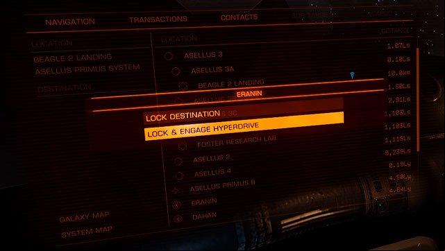 Next, you will have to choose the constellation in the reach of your FSD (can be checked in the left interface ) - Frame Shift Drive - Travelling - Elite: Dangerous - Game Guide and Walkthrough