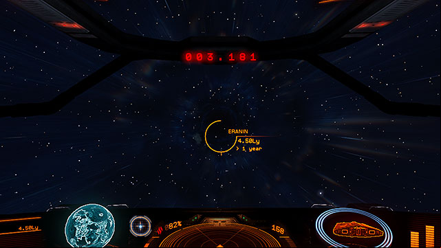 When the countdown is over, the ship will get to the hyperspace - Frame Shift Drive - Travelling - Elite: Dangerous - Game Guide and Walkthrough