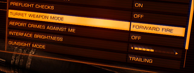 Forward fire: Turrets work like a fixed weapon fully controlled by the pilot - Targeting System - Fight and Weaponry - Elite: Dangerous - Game Guide and Walkthrough