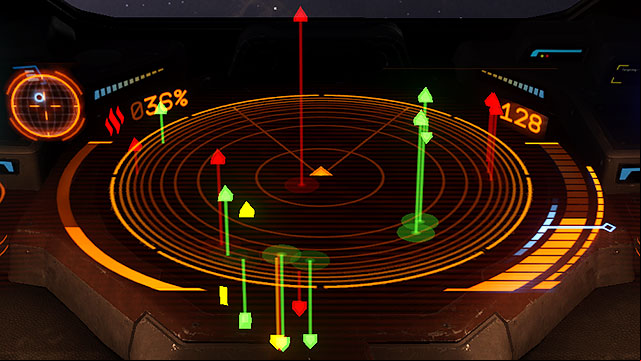 After choosing the side, the markers on the radar will change showing your allies in green and the enemies in red - Professions - Earning your first money - Elite: Dangerous - Game Guide and Walkthrough