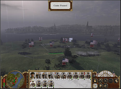 On the south move two militia regiments to the forest - shoot British and they will be forced to retreat - Campaign Guide - Road to Independence - Battle of Boston - Road to independence - Empire: Total War - Game Guide and Walkthrough