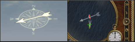 The length of pointer symbolize the strength of the wind. - Game Mechanics - Naval Battles - Importance of wind - Naval Battles - Empire: Total War - Game Guide and Walkthrough