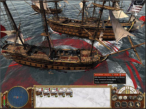 Destruction of sides and cannons can be very time consuming - Game Mechanics - Naval Battles - What to attack? - Naval Battles - Empire: Total War - Game Guide and Walkthrough
