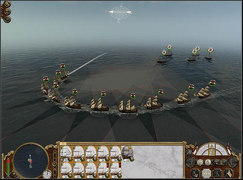 Computer opponent will sometimes use the line astern formation too - Game Mechanics - Naval Battles - Line Astern Formation - Naval Battles - Empire: Total War - Game Guide and Walkthrough