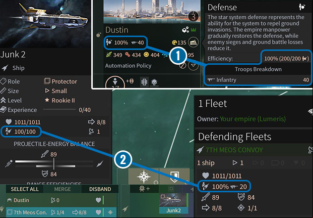 Military power is created by the number of sailors/crew (the icon of a person with a small ship) on a ship or garrisons in systems (the icon of a person with a small planet). - Manpower in Endless Space 2 - Gameplay basics - Endless Space 2 Game Guide
