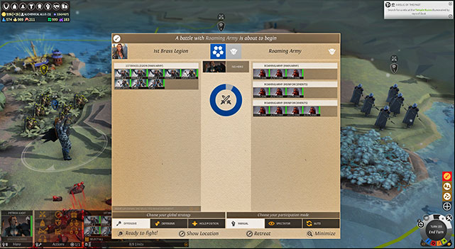 Army numbers before battle. - Battle | War - War - Endless Legend Game Guide