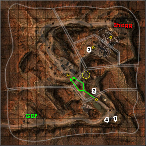 Attackers: GDF - Canyon - Battlefields - Enemy Territory: Quake Wars - Game Guide and Walkthrough