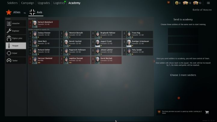 In the academy, you can increase the rank of soldiers. - Enlisted: Best perks - which one to choose? - FAQ - Enlisted Guide