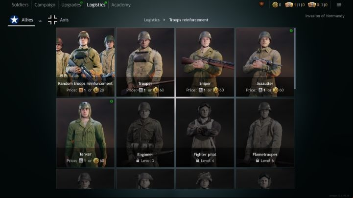 You can buy new soldiers in the Logistics tab. - Enlisted: Squad size - how to increase? - FAQ - Enlisted game guide