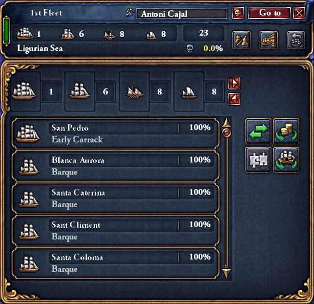 Sat war, battleships will be mainly busy with blocking ports and protecting narrow exits into the sea - The Navy - The Army - Europa Universalis IV - Game Guide and Walkthrough