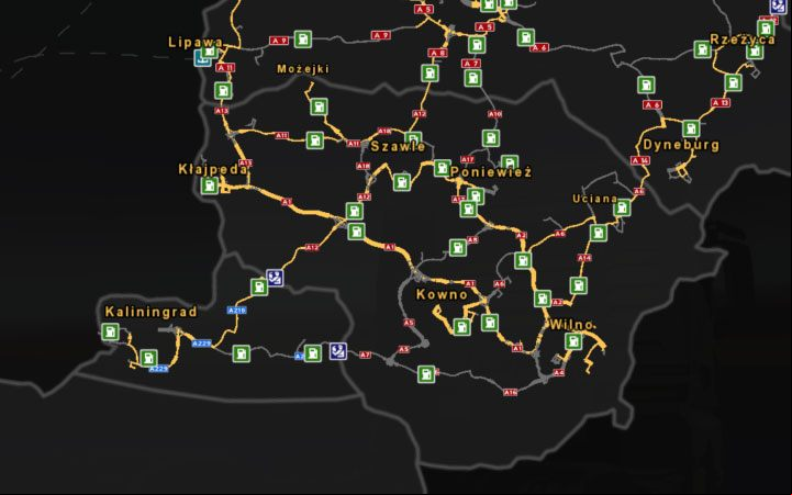 Roads in Lithuania. - Characteristic of roads in new countries - ETS2 Beyond the Baltic Sea - Whats new? - Euro Truck Simulator 2 Game Guide