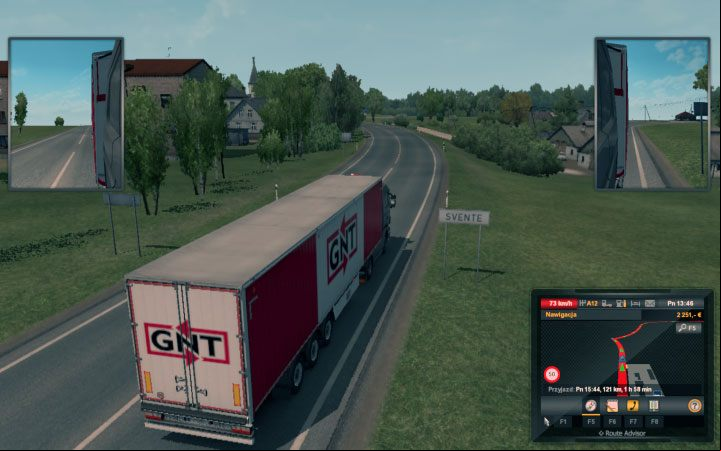 Frequently you will encounter villages and small cities on regular roads - Characteristic of roads in new countries - ETS2 Beyond the Baltic Sea - Whats new? - Euro Truck Simulator 2 Game Guide