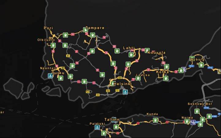 Roads in Finland. - Characteristic of roads in new countries - ETS2 Beyond the Baltic Sea - Whats new? - Euro Truck Simulator 2 Game Guide