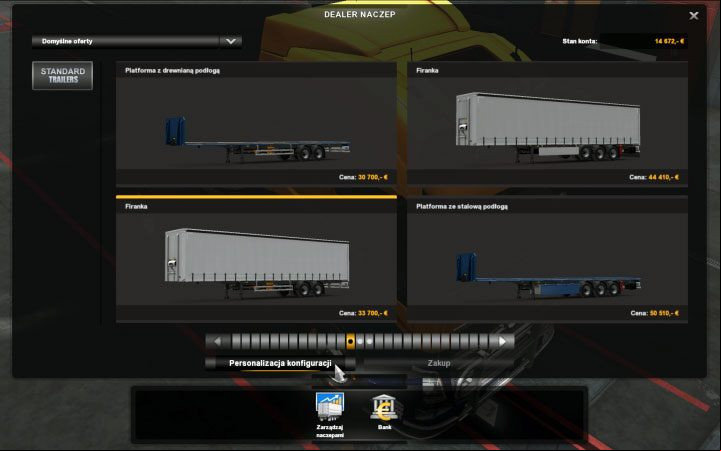You will see a list of currently available trailers - Trailers in ETS2 Beyond the Baltic Sea - Whats new? - Euro Truck Simulator 2 Game Guide