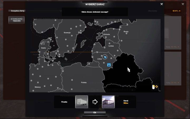 Once it is bought, the trailer must be assigned to one of the garages - Trailers in ETS2 Beyond the Baltic Sea - Whats new? - Euro Truck Simulator 2 Game Guide