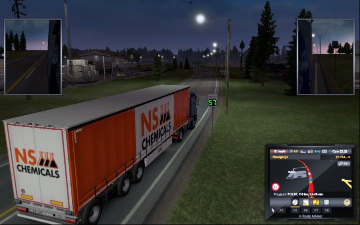 In Finland you will also encounter many speed radars that are measuring the speed and displaying it with green (acceptable) or red (forbidden) color - Finland in Euro Truck Simulator 2 Beyond the Baltic Sea - New cities - Euro Truck Simulator 2 Game Guide