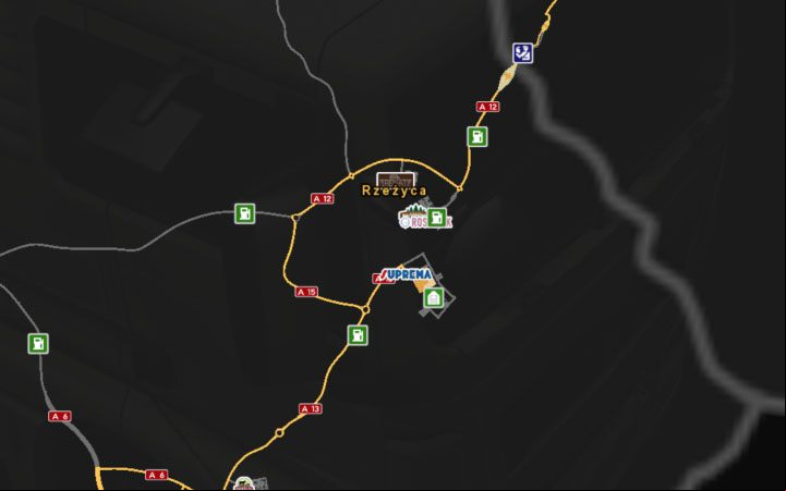 A map of Rezekne. - Latvia in Euro Truck Simulator 2 Beyond the Baltic Sea - New cities - Euro Truck Simulator 2 Game Guide