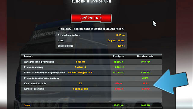 that damaging the cargo affects your income - ETS2: Fines - Job market Guide - Job market - Euro Truck Simulator 2 Game Guide