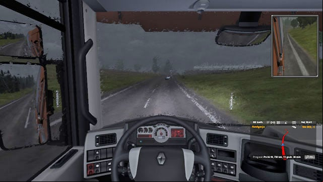 Sometimes instead of blazing sun, you may drive in rain - ETS2: Weather - Driving Guide - Driving your truck - Euro Truck Simulator 2 Game Guide